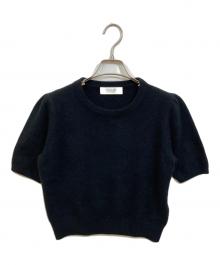 Loulou Willoughby（ルルウィルビー）の古着「半袖ニット」｜ブラック