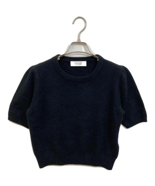 Loulou Willoughby（ルルウィルビー）Loulou Willoughby (ルルウィルビー) 半袖ニット ブラック サイズ:	SIZE 2の古着・服飾アイテム