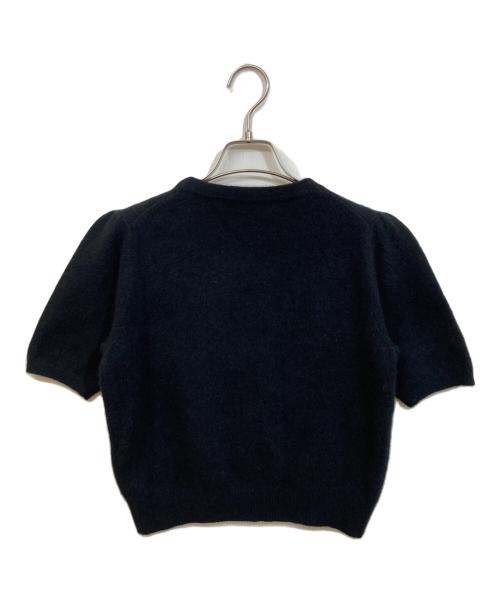 Loulou Willoughby（ルルウィルビー）Loulou Willoughby (ルルウィルビー) 半袖ニット ブラック サイズ:	SIZE 2の古着・服飾アイテム