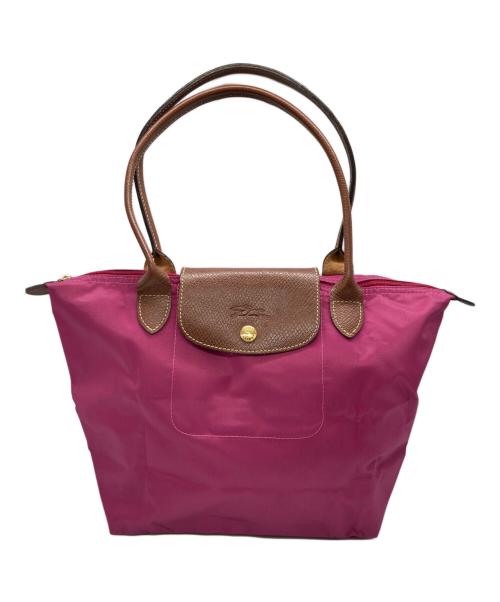 LONGCHAMP（ロンシャン）LONGCHAMP (ロンシャン) ル プリアージュオリジナル Mショルダーバッグ ショッキングピンクの古着・服飾アイテム