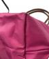 中古・古着 LONGCHAMP (ロンシャン) ル プリアージュオリジナル Mショルダーバッグ ショッキングピンク：7000円