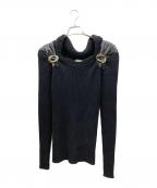 BOTTEGA VENETAボッテガベネタ）の古着「ニットデザインワンピース」｜ブラック