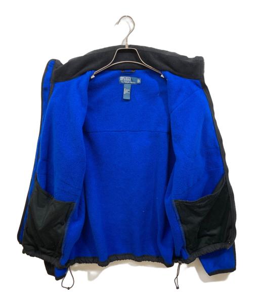 POLO RALPH LAUREN（ポロ・ラルフローレン）POLO RALPH LAUREN (ポロ・ラルフローレン) ポーラテックフリースジャケット ブルー×ブラック サイズ:SIZE Lの古着・服飾アイテム