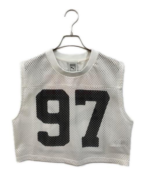 PUMA（プーマ）PUMA (プーマ) ROSE RELAXED MESH TOP ホワイト サイズ:SIZE XSの古着・服飾アイテム
