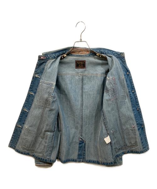 KINKY（キンキーヒステリックグラマー）KINKY (キンキーヒステリックグラマー) パッチワークデニムジャケット ブルー サイズ:SIZE Freeの古着・服飾アイテム