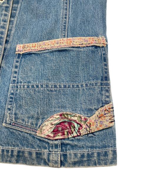 KINKY（キンキーヒステリックグラマー）KINKY (キンキーヒステリックグラマー) パッチワークデニムジャケット ブルー サイズ:SIZE Freeの古着・服飾アイテム