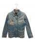 KINKY（キンキーヒステリックグラマー）の古着「パッチワークデニムジャケット」｜ブルー
