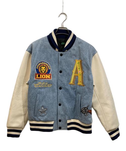 A FEW GOOD KIDS（アフューグッドキッズ）A FEW GOOD KIDS (アフューグッドキッズ) スタジャン ベージュ×ブルー サイズ:	SIZE Mの古着・服飾アイテム