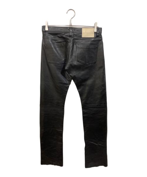 SOMET（ソメ）SOMET (ソメ) レザーパンツ ブラック サイズ:Mの古着・服飾アイテム