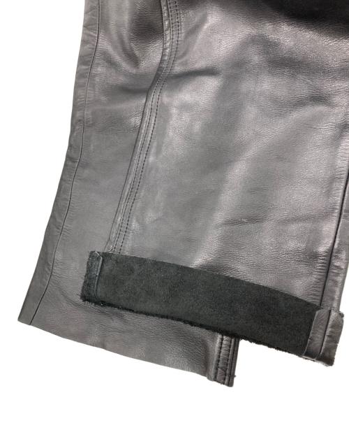 SOMET（ソメ）SOMET (ソメ) レザーパンツ ブラック サイズ:Mの古着・服飾アイテム