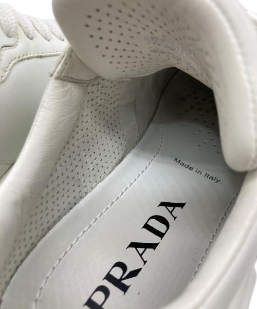 PRADA（プラダ）PRADA (プラダ) Prax 01 レザー スニーカー ホワイト サイズ:SIZE 36 1/2の古着・服飾アイテム