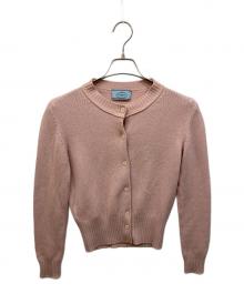 PRADA（プラダ）の古着「カシミヤニットカーディガン」｜ピンク