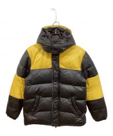 AVIREX（アヴィレックス）の古着「ラムレザー ダウンジャケット」｜ブラック