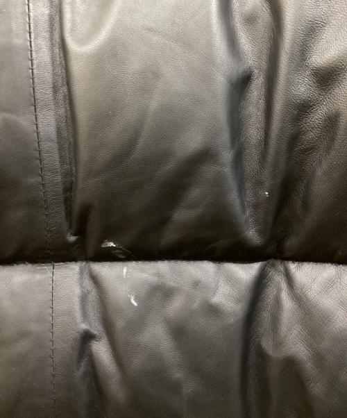 AVIREX（アヴィレックス）AVIREX (アヴィレックス) ラムレザー ダウンジャケット ブラック サイズ:Lの古着・服飾アイテム