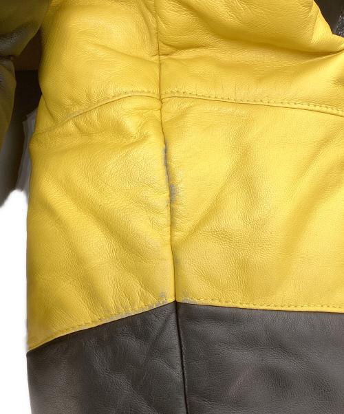 AVIREX（アヴィレックス）AVIREX (アヴィレックス) ラムレザー ダウンジャケット ブラック サイズ:Lの古着・服飾アイテム