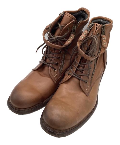 Alfredo BANNISTER（アルフレッドバニスター）alfredo BANNISTER (アルフレッドバニスター) サイドジップブーツ ブラウン サイズ:41の古着・服飾アイテム