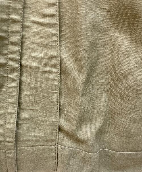 ISSEY MIYAKE MEN（イッセイミヤケメン）ISSEY MIYAKE MEN (イッセイミヤケメン) リネントレンチコート オリーブ サイズ:	SIZE Mの古着・服飾アイテム