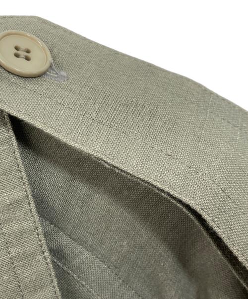 ISSEY MIYAKE MEN（イッセイミヤケメン）ISSEY MIYAKE MEN (イッセイミヤケメン) リネントレンチコート オリーブ サイズ:	SIZE Mの古着・服飾アイテム