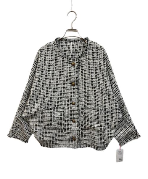 Dignite collier（ディニテ コリエ）Dignite collier (ディニテ コリエ) ツイードジャケット ホワイト サイズ:	SIZE Freeの古着・服飾アイテム