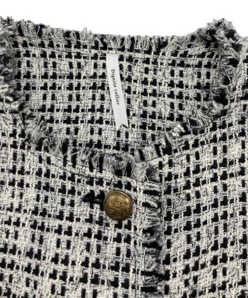 Dignite collier（ディニテ コリエ）Dignite collier (ディニテ コリエ) ツイードジャケット ホワイト サイズ:	SIZE Freeの古着・服飾アイテム