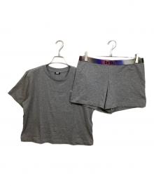 DIESEL（ディーゼル）の古着「Tシャツ ショートパンツ セットアップパジャマ」｜グレー