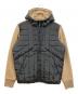 DIESEL（ディーゼル）の古着「異素材切り替えキルティングジャケット」｜ベージュ×ブラック