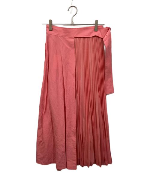 beautiful people（ビューティフルピープル）beautiful people (ビューティフルピープル) リネンプリーツスカート ピンク サイズ:36の古着・服飾アイテム