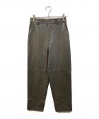 BEAUTY&YOUTHビューティーアンドユース）の古着「ビンテージトラウザー型レザーパンツ」｜グレー
