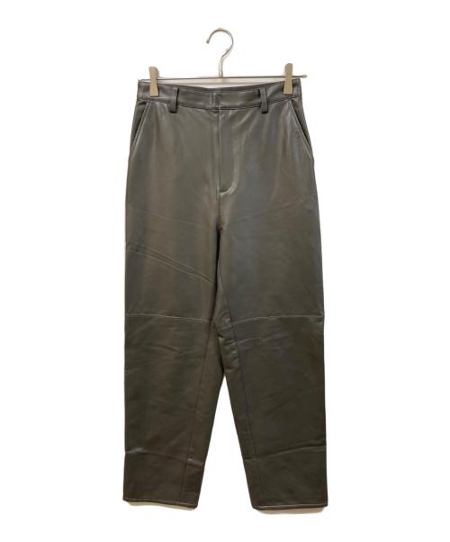 BEAUTY&YOUTH（ビューティーアンドユース）BEAUTY&YOUTH (ビューティーアンドユース) ビンテージトラウザー型レザーパンツ グレー サイズ:Mの古着・服飾アイテム