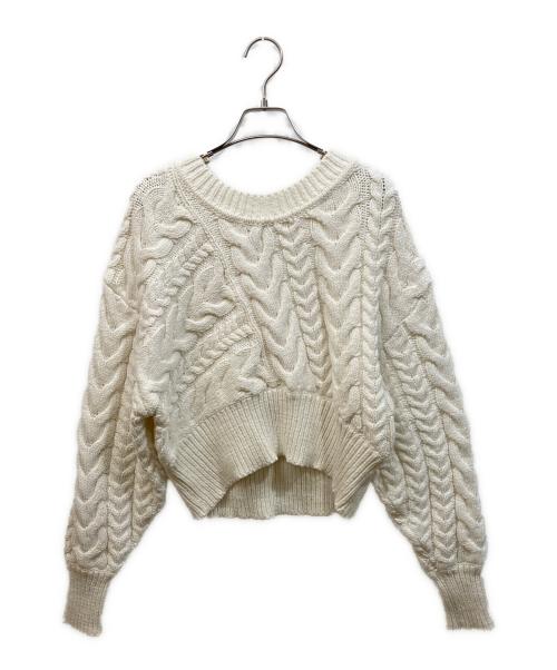 Curensology（カレンソロジー）Curensology (カレンソロジー) アランレンテニットプルオーバー ホワイト サイズ:SIZE Freeの古着・服飾アイテム