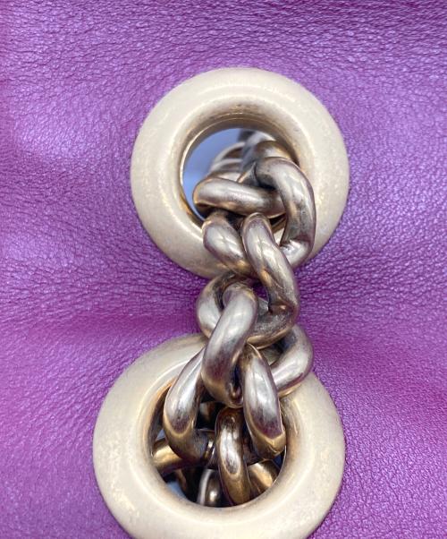 GUCCI（グッチ）GUCCI (グッチ) GGマーモントベルベッドチェーンショルダーバッグ パープルの古着・服飾アイテム