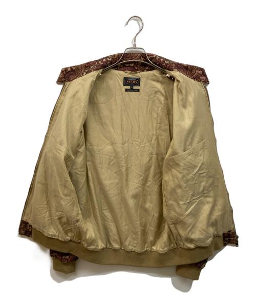BEAMS PLUS（ビームスプラス）BEAMS PLUS (ビームスプラス) コーデュロイ プリント ハリントン ジャケット ブラウン サイズ:	SIZE Lの古着・服飾アイテム
