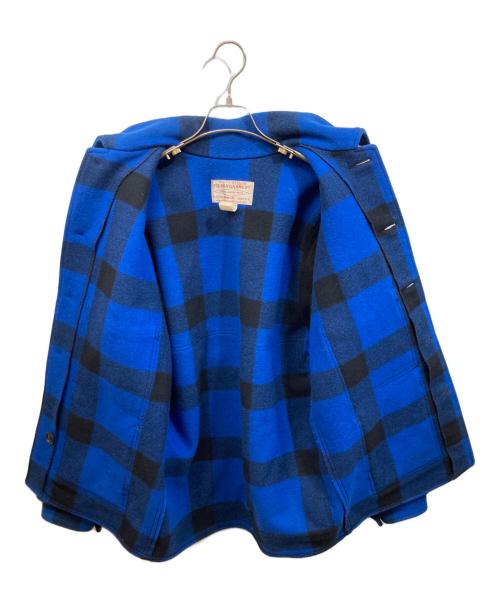 FILSON GARMENT（フィルソン ガーメント）FILSON GARMENT (フィルソン ガーメント) ダブルマッキーノクルーザージャケット ブルー×ブラック サイズ:40の古着・服飾アイテム