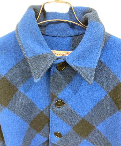 FILSON GARMENT（フィルソン ガーメント）FILSON GARMENT (フィルソン ガーメント) ダブルマッキーノクルーザージャケット ブルー×ブラック サイズ:40の古着・服飾アイテム