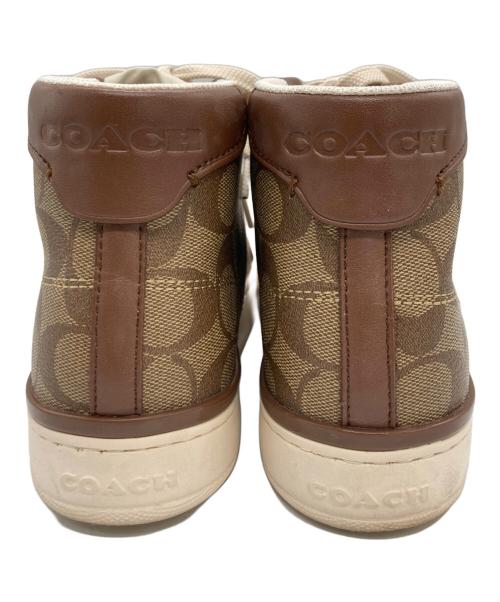 COACH（コーチ）COACH (コーチ) クリップ ハイ トップ スニーカー ベージュ サイズ:	SIZE 24cmの古着・服飾アイテム