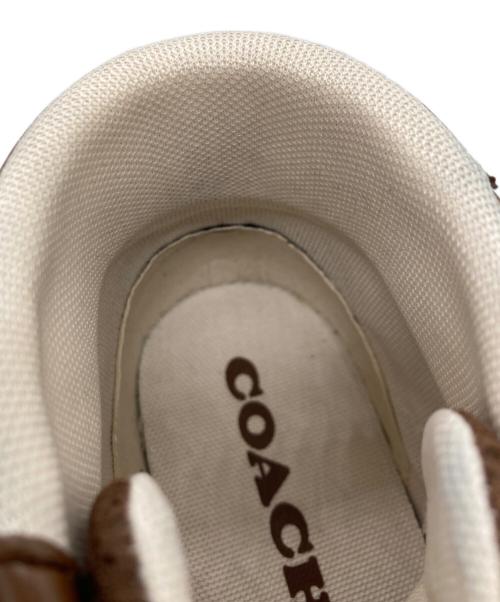 COACH（コーチ）COACH (コーチ) クリップ ハイ トップ スニーカー ベージュ サイズ:	SIZE 24cmの古着・服飾アイテム