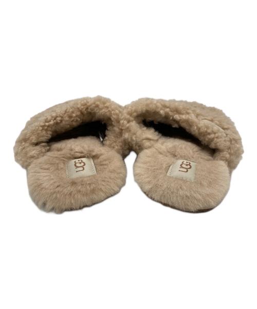 UGG（アグ）UGG (アグ) スリッパ マキシカーリースライド ベージュ サイズ:SIZE 23cmの古着・服飾アイテム