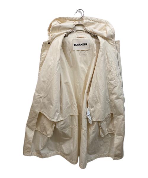 JIL SANDER（ジルサンダー）JIL SANDER (ジルサンダー) フーデットミリタリーコート アイボリー サイズ:46の古着・服飾アイテム