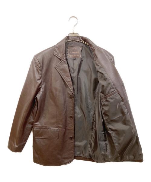 G.GAGLIANO（ジー・ガリアーノ）G.GAGLIANO (ジー・ガリアーノ) レザージャケット ブラウン サイズ:Mの古着・服飾アイテム