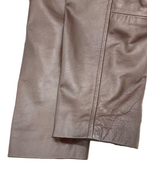 G.GAGLIANO（ジー・ガリアーノ）G.GAGLIANO (ジー・ガリアーノ) レザージャケット ブラウン サイズ:Mの古着・服飾アイテム