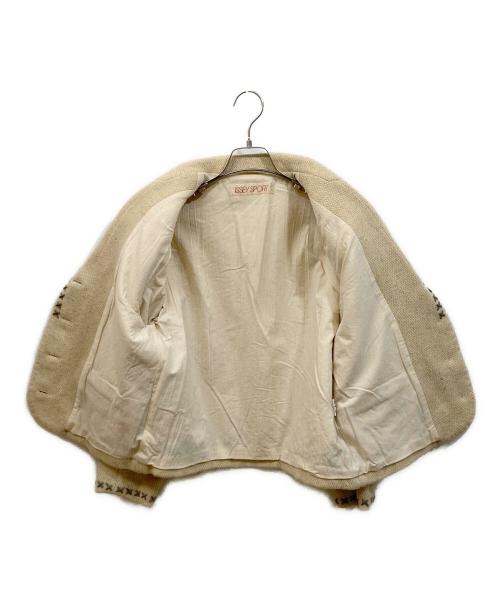 ISSEY SPORT（イッセイスポーツ）ISSEY SPORT (イッセイスポーツ) ウールテーラードジャケット アイボリー サイズ:7の古着・服飾アイテム