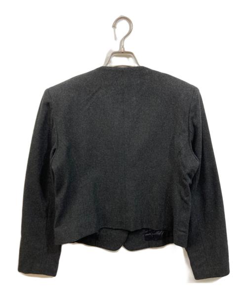 I.S.ISSEY MIYAKE（アイエス イッセイミヤケ）I.S.ISSEY MIYAKE (アイエス イッセイミヤケ) ノーカラージャケット グレー サイズ:9の古着・服飾アイテム