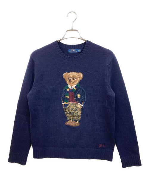 POLO RALPH LAUREN（ポロ・ラルフローレン）POLO RALPH LAUREN (ポロ・ラルフローレン) ポロベアーニット ネイビー サイズ:Ｓの古着・服飾アイテム
