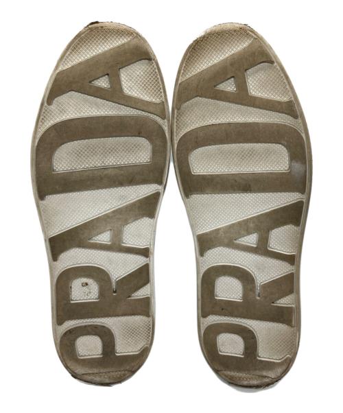 PRADA（プラダ）PRADA (プラダ) ヒールロゴローカットスニーカー ホワイト サイズ:SIZE 37の古着・服飾アイテム