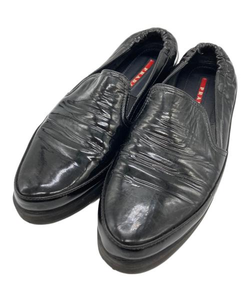 PRADA SPORTS（プラダスポーツ）PRADA SPORTS (プラダスポーツ) エナメルスリッポン ブラック サイズ:37の古着・服飾アイテム
