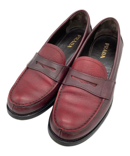 PRADA（プラダ）PRADA (プラダ) ペニーローファー ブラウン サイズ:37の古着・服飾アイテム