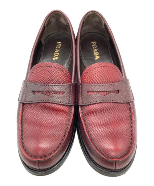 PRADA（プラダ）PRADA (プラダ) ペニーローファー ブラウン サイズ:37の古着・服飾アイテム