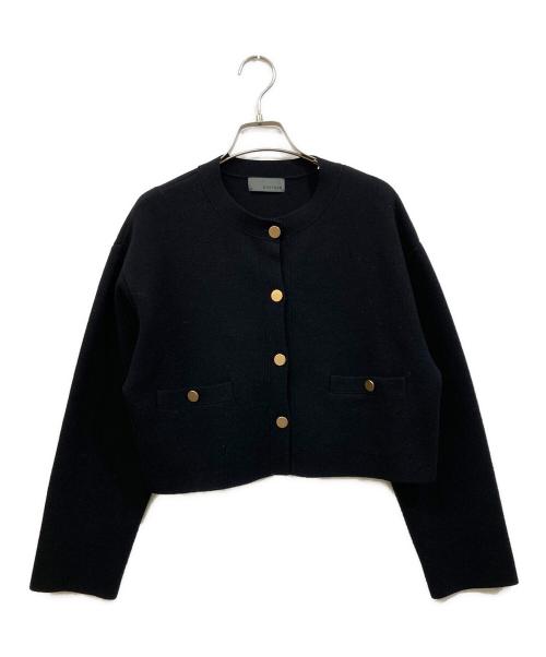 uncrave（アンクレイヴ）uncrave (アンクレイヴ) ウールナイロン ジャガード ニットカーディガン ブラック サイズ:SIZE 1の古着・服飾アイテム