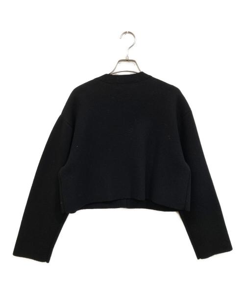 uncrave（アンクレイヴ）uncrave (アンクレイヴ) ウールナイロン ジャガード ニットカーディガン ブラック サイズ:SIZE 1の古着・服飾アイテム
