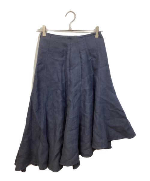 MADISON BLUE（マディソンブルー）MADISON BLUE (マディソンブルー) PANEL FLARE SKIRT LINEN TWILL ネイビー サイズ:	SIZE 01の古着・服飾アイテム